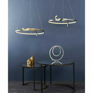 Lampă suspendată LED Endon Rafe aurie albă Ø57 cm 36.5W dimabilă small 1