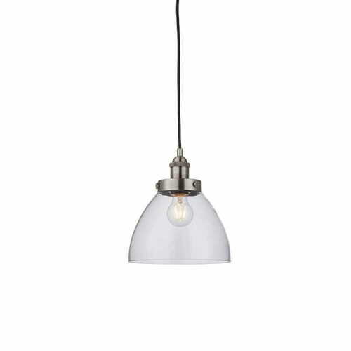 Verifica Lampă suspendată Endon Hansen argintiu sticlă 22,5 cm E27 91738