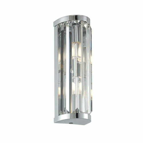 Verifica Aplica de perete Endon Shimmer cromată, cristal, G9, IP44, 2 becuri