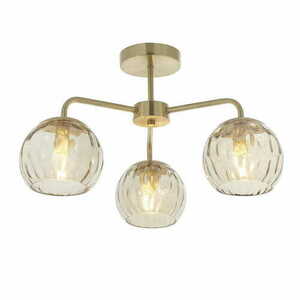 Plafonieră Endon Dimple 3xE14 alamă sticlă 52 cm 91968 small 2