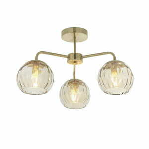 Plafonieră Endon Dimple 3xE14 alamă sticlă 52 cm 91968 small 0