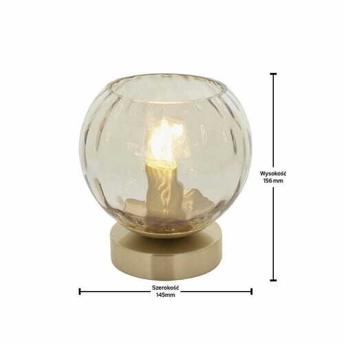 Verifica Lampa pe picior Dimple Endon alamă/sticlă, 15 cm, E14, 91973