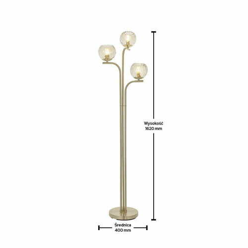 Verifica Lampă de podea Endon Dimple 91974 alamă 3 becuri E14 162 cm