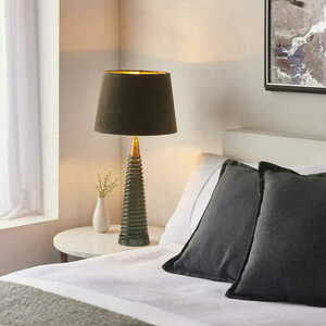 Lampa de podea Endon Naia 93114 textilă, negru/albastru, E27, 65 cm small 1