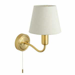 Aplică de baie Endon Conway 93852, alamă satinată, abajur fildeș, IP44 G9 small 6