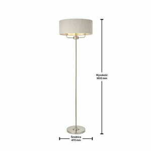 Lampă de podea Endon Highclere 94359 3xE14 bej textile 160 cm small 1