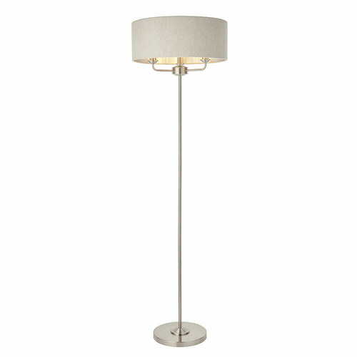 Verifica Lampă de podea Endon Highclere 94359 3xE14 bej textile 160 cm