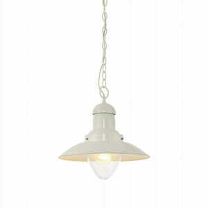 Pendul Endon Polperro 94371 alb bej sticlă vintage E27 33 cm small 0