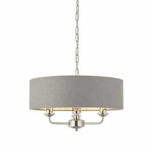 Lampă suspendată Endon Highclere gri crom 3xE14 45 cm small 2
