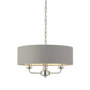 Lampă suspendată Endon Highclere gri crom 3xE14 45 cm small 0