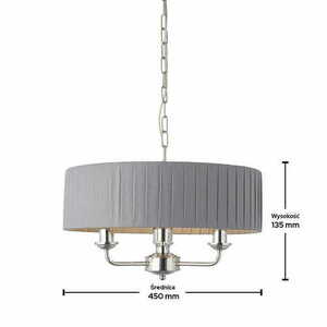 Pendantă Highclere Endon 3xE14 Gri/Nichel Ø45 cm LED dimabilă small 1