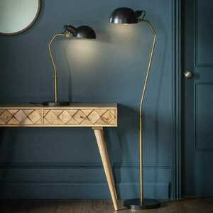 Lampa de podea Endon Largo negru/alamă E14 63 cm 95478 small 2