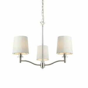 Pendul Endon Ortona 95828 nichel/alb 3xE14 textil, 62 cm small 0