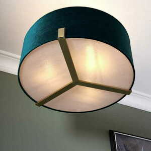 Lampă suspendată Endon Hayfield 3xE27 verde/alamă 56,6 cm 95839 small 5