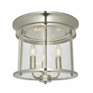 Plafonieră Endon Hampworth 3xE14 nichel și sticlă transparentă 35,7 cm small 0