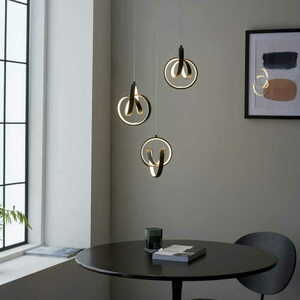 Pendul LED Endon Cosma 97623 negru 3 becuri dimmabil 41,5 cm small 1