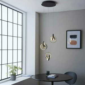 Pendul LED Endon Cosma 97623 negru 3 becuri dimmabil 41,5 cm small 2