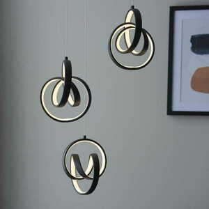Pendul LED Endon Cosma 97623 negru 3 becuri dimmabil 41,5 cm small 3