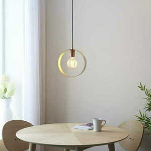 Lampă suspendată Endon Hoop alamă E27 25 cm oțel small 3