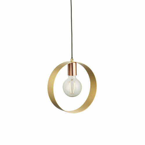 Verifica Lampă suspendată Endon Hoop alamă E27 25 cm oțel