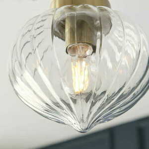 Plafonieră Endon Addington alamă transparentă 35 cm E27 small 5