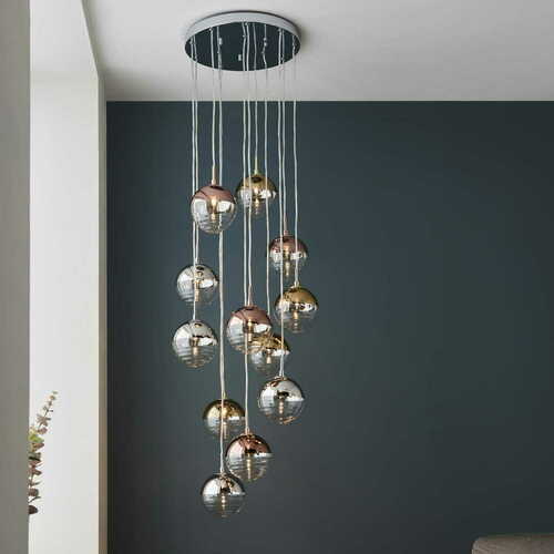 Verifica Lampă suspendată Endon Paloma crom 12xG9 LED dimabilă 49 cm