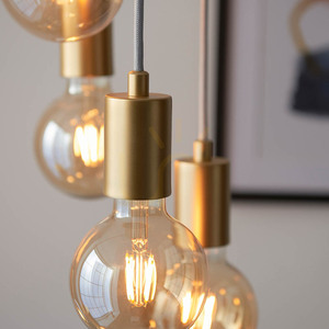 Lampă suspendată Endon Studio 98136, aurie, 6×E27, oțel, 34 cm small 4