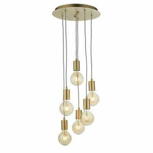 Lampă suspendată Endon Studio 98136, aurie, 6×E27, oțel, 34 cm small 0