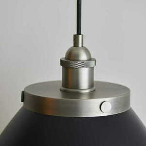 Pendul Endon Franklin 98749 negru-argintiu, oțel, E27, 33,5 cm, dimabilibil small 6