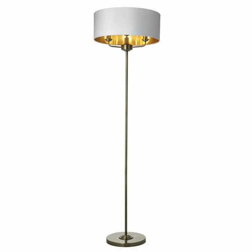 Verifica Lampă de podea Endon Highclere alamă albă 3xE14 160 cm 98935