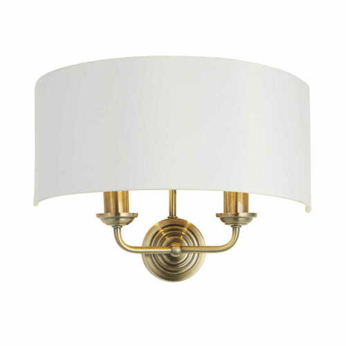 Verifica Aplica de perete Endon Highclere alamă alb E14 2 becuri 35 cm