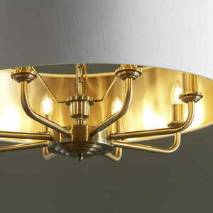 Pendul Endon Highclere 98938 alamă antică alb vintage, 8xE14, 70 cm small 5