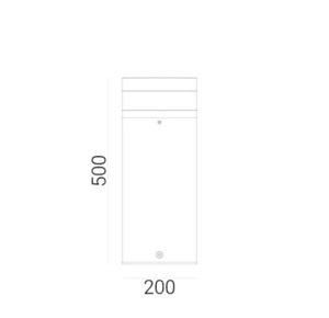 STAVANGER Light Post 5061GR Grafit RAL7016 50cm - NORLYS small 1
