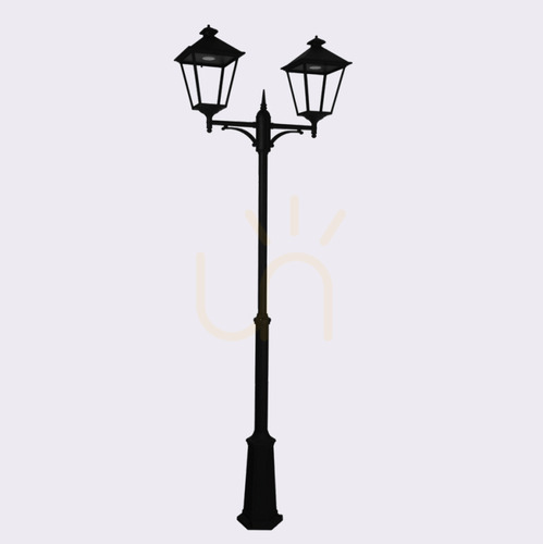 Verifica Lanternă de grădină / parc LONDON 2 x 9.5W 4000K negru RAL-9005 - NORLYS