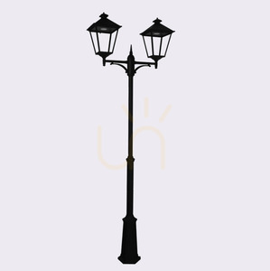 Lanternă de grădină / parc LONDON 2 x 9.5W 4000K negru RAL-9005 - NORLYS small 1