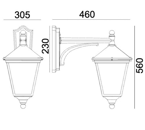 Verifica Lampă de perete pentru exterior IP54 LONDON BIG 4136BL 9.5W 3000K negru - premium NORLYS.