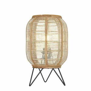 Lampă de masă Endon Zaire 101686 neagră cu in natural, E27 small 0