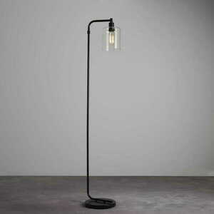 Lampă de podea Endon Toledo 95456 neagră, oțel și sticlă, E27, 152 cm small 1