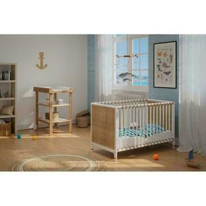 Nemo Evolutive Bed în rattan 60 x 120 - Neige small 5