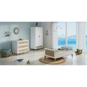 Nami Evolutive Bed Rattan 70 x 140 - Neige small 11