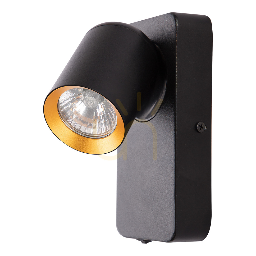 Lampă de perete Andy 1x Gu10 negru + auriu