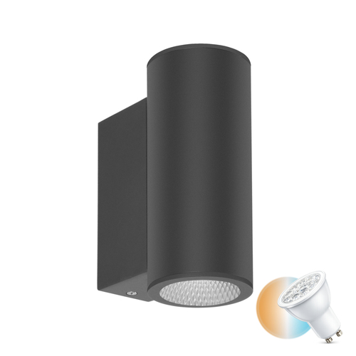 Verifica Lampă de perete exterior Italux Lenta negru GU10 2 becuri IP54 OWL-2026A-2-GU10