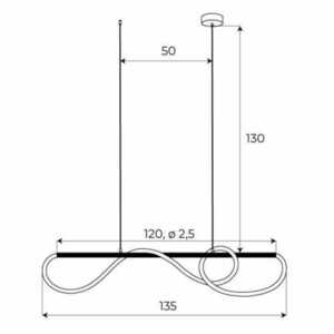 Lampă suspendată Max Light Laguna P0512 LED neagră 30W 120 cm 1 Lampă suspendată Max Light Laguna P0512 LED neagră 30W 120 cm small 1