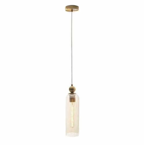 Verifica Pendul Max Light Campanila P0510 alamă cu sticlă chihlimbar E27 10 cm