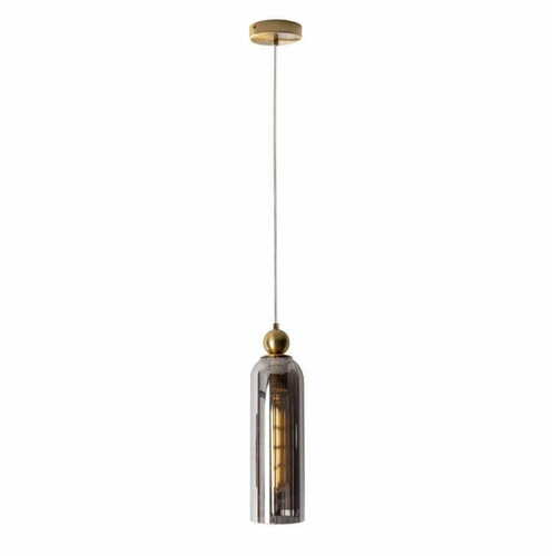 Verifica Pendul Max Light Campanila P0511 alamă sticlă fumurie E27 10 cm