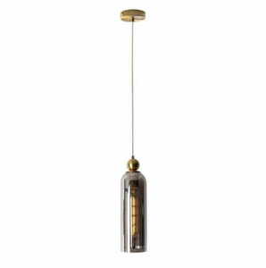 Pendul Max Light Campanila P0511 alamă sticlă fumurie E27 10 cm 0 Pendul Max Light Campanila P0511 alamă sticlă fumurie E27 10 cm small 0
