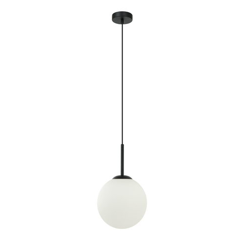 Verifica Lampă suspendată Italux Deore E27 negru sticlă 20 cm PND-5578-1S-BK