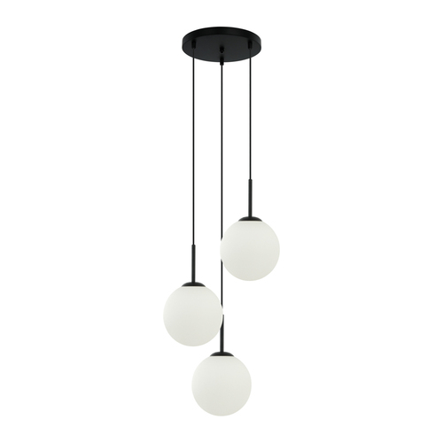 Verifica Lampă pendant Italux Deore 3xE27 neagră sticlă, PND-5578-3S-BK