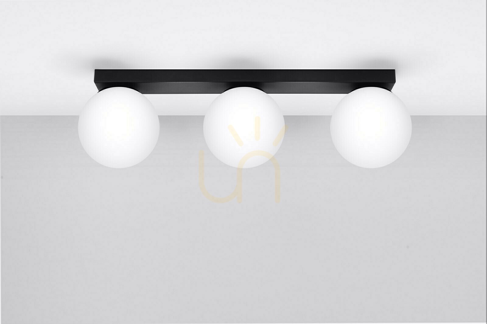 Plafond YOLI 3 negru Sollux