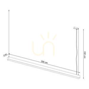 Lampă suspendată PINNE 200 negru Thoro small 7